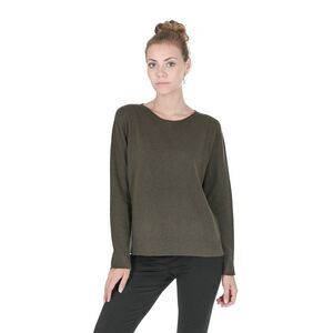 Crown of Edinburgh Cashmere Cashmere Pullover Sweater Relaxed Fit Women Khaki